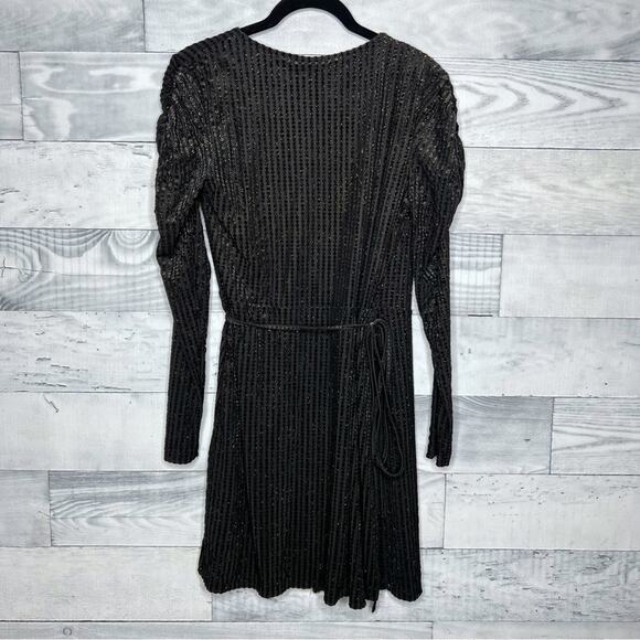 & Other Stories Metallic Wrap Dress - Picture 4 of 5